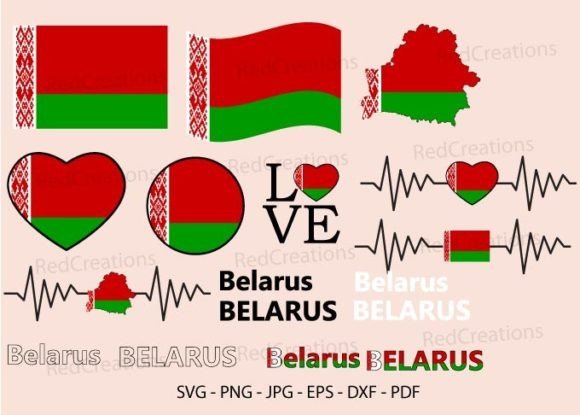Belarus Flag Bundle Svg for Crafts and Graphics
