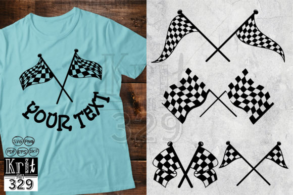 Checkered Racing Flag Graphics for Crafts