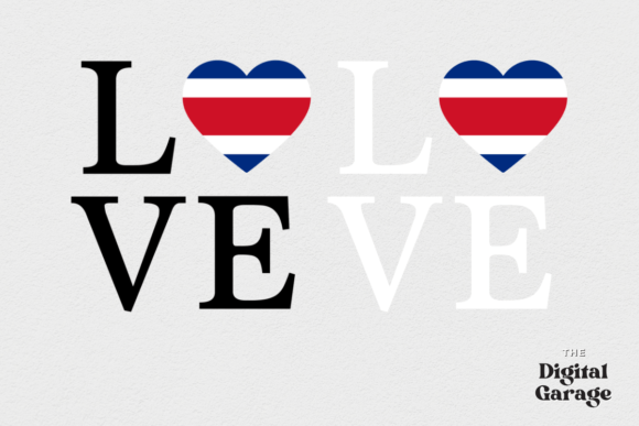 Costa Rica Flag, Love Costa Rica SVG PNG for Crafts and Graphics