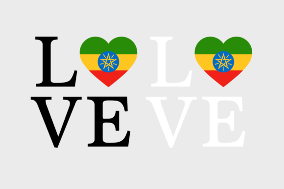 Embroidery Design Review: Ethiopia Flag, Love Ethiopia SVG PNG