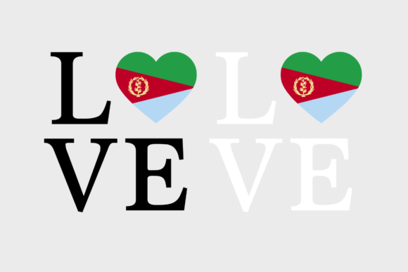 Eritrea Flag, Love Eritrea Graphics for Crafts