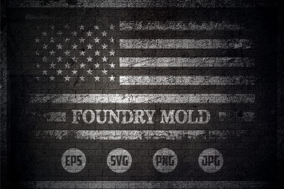 Foundry Mold - USA Flag Graphics for Crafts