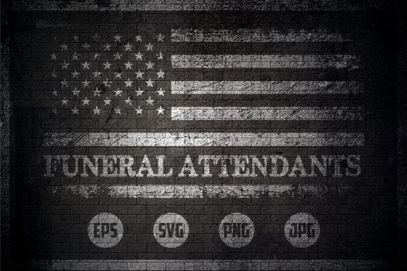 Funeral Attendants - USA Flag Graphics for Crafts