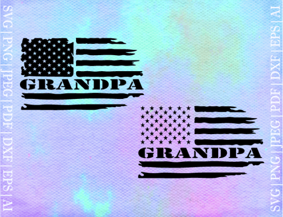 Grandpa American Flag SVG for Crafts and Graphics