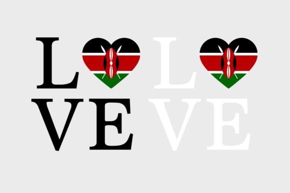 Kenya Flag, Love Kenya SVG PNG for Graphic Design