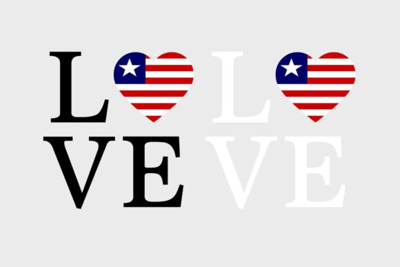 Liberia Flag, Love Liberia Graphics for Crafts