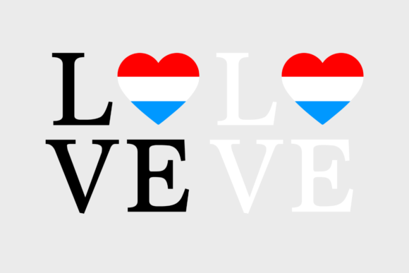 Luxembourg Flag, Love Luxembourg, SVG Graphics for Crafts