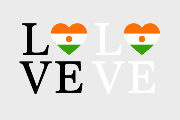 Niger Flag, Love Niger SVG PNG