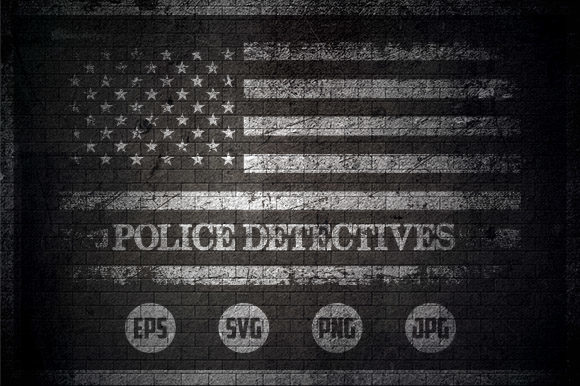 Police Detectives - USA Flag Graphics for Crafts and Content Publishing