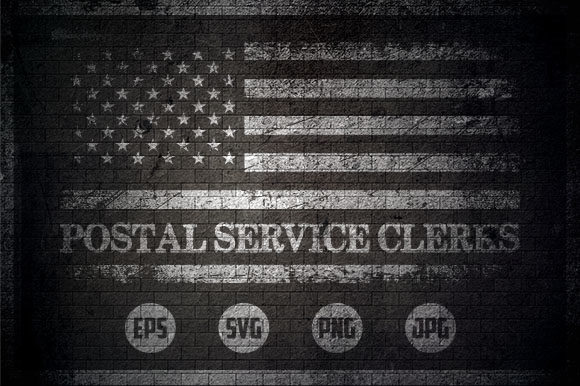 Postal Service Clerks USA Flag Graphics for Crafts
