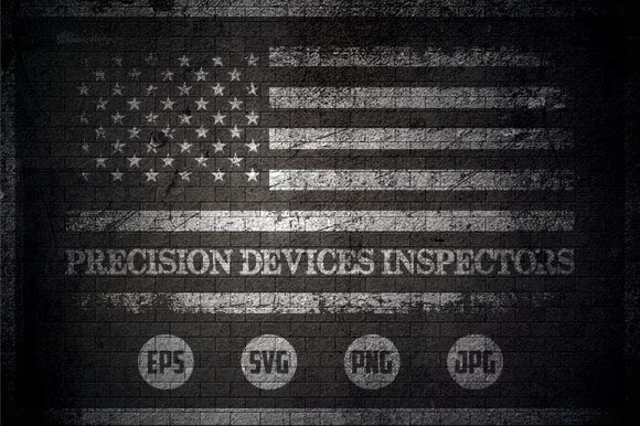 Precision Devices Inspectors - USA Flag Graphics for Crafts