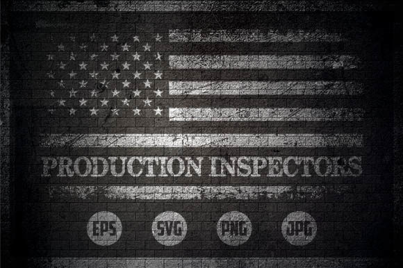 Production Inspectors - USA Flag Graphics for Crafts