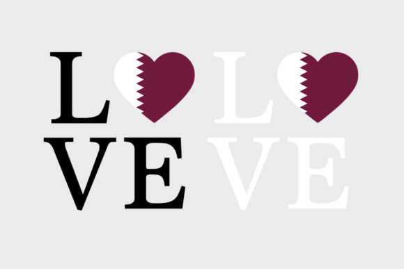 Qatar Flag, Love Qatar, Graphics for Crafts
