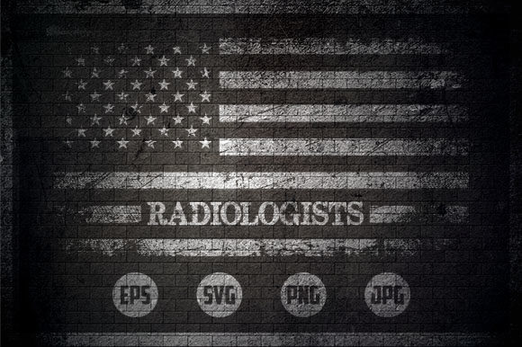 Radiologists USA Flag Graphics for Crafts