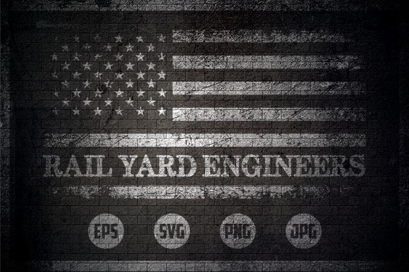 Rail Yard Engineers - USA Flag Graphics for Crafts