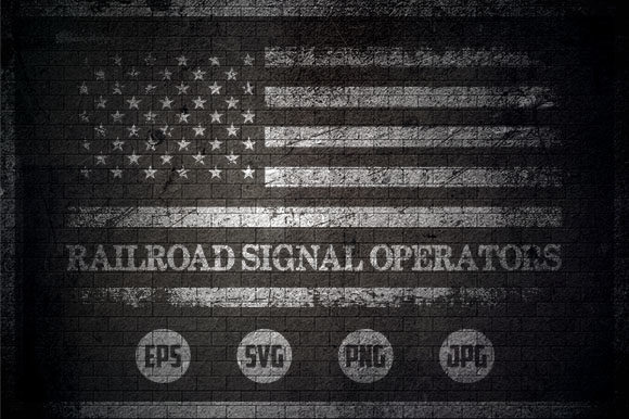 Railroad Signal Operators - USA Flag Graphics