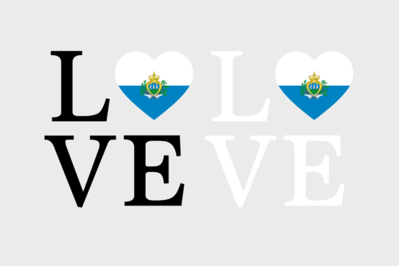 San Marino Flag Graphic for Crafts and Design