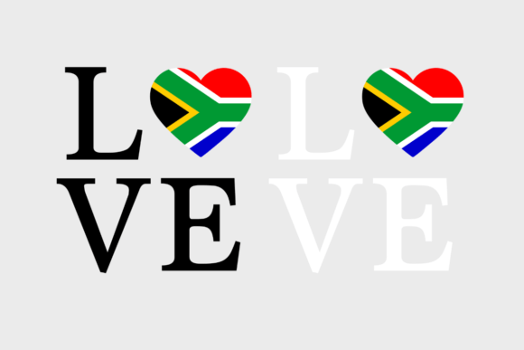 South Africa Flag, Love South Africa SVG for Crafts and Graphics