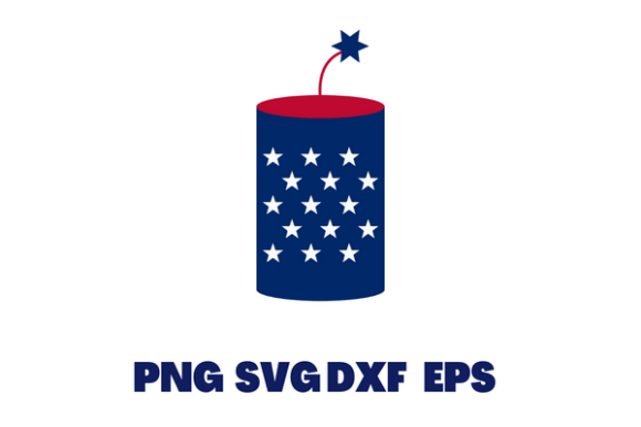 Stars and Strips American Flag Candle Graphic for Crafts and Website Design