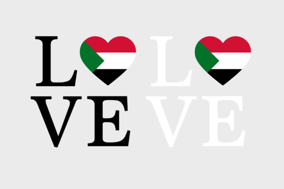 Sudan Flag Graphic for Crafts and Web Design