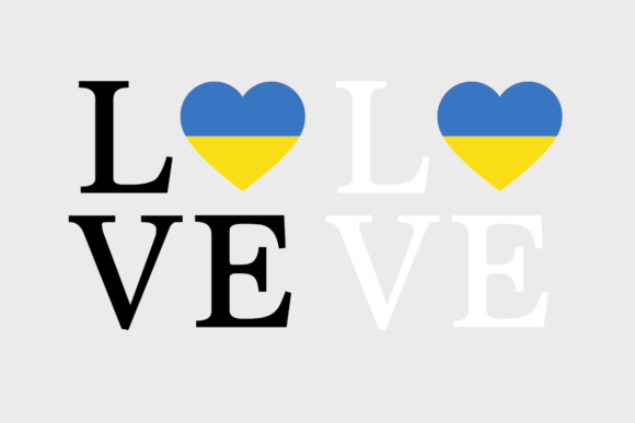 Ukraine Flag, Love Ukraine, Graphics for Local Branding