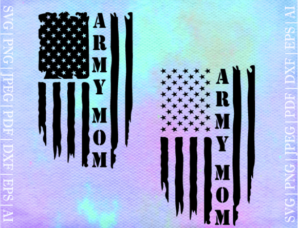 US Army Mom Flag SVG for Crafts and Graphics