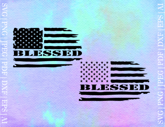 US Blessed Flag SVG for Crafts and Graphics