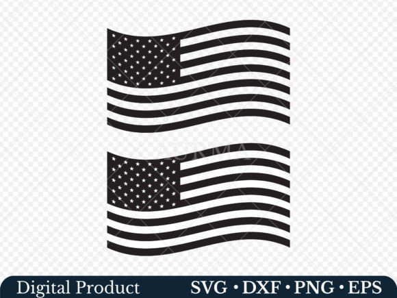 Waving Us Flag Svg for Crafts and Graphics