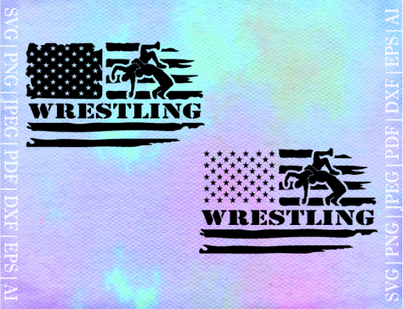 Wrestling Flag SVG for Crafts and Graphics